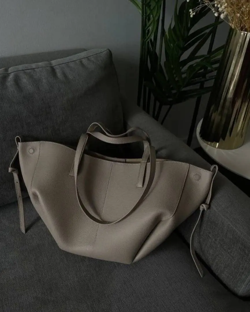Polenne Gray Cyme Large Premium Tote With Wallet & DustCover - Image 3