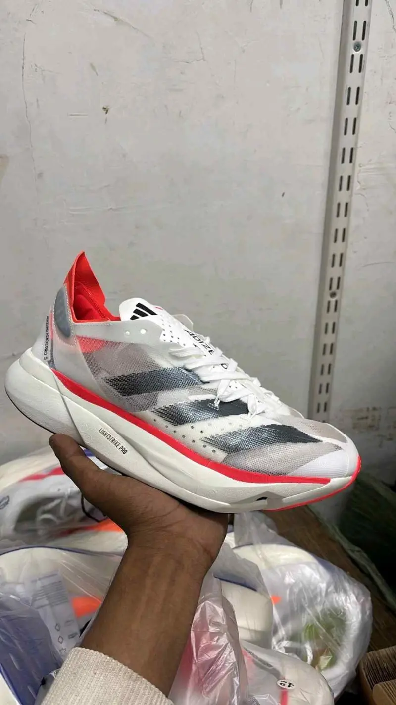 Adidas Adizero Adios Pro 3 Cloud White Solar Red 1248 - Image 5