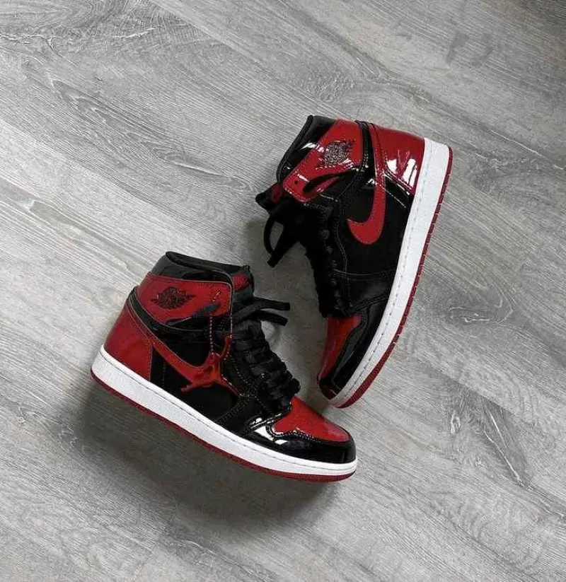 Nike Air Jordan Retro 1 Bred Patent Semi UA - Image 14