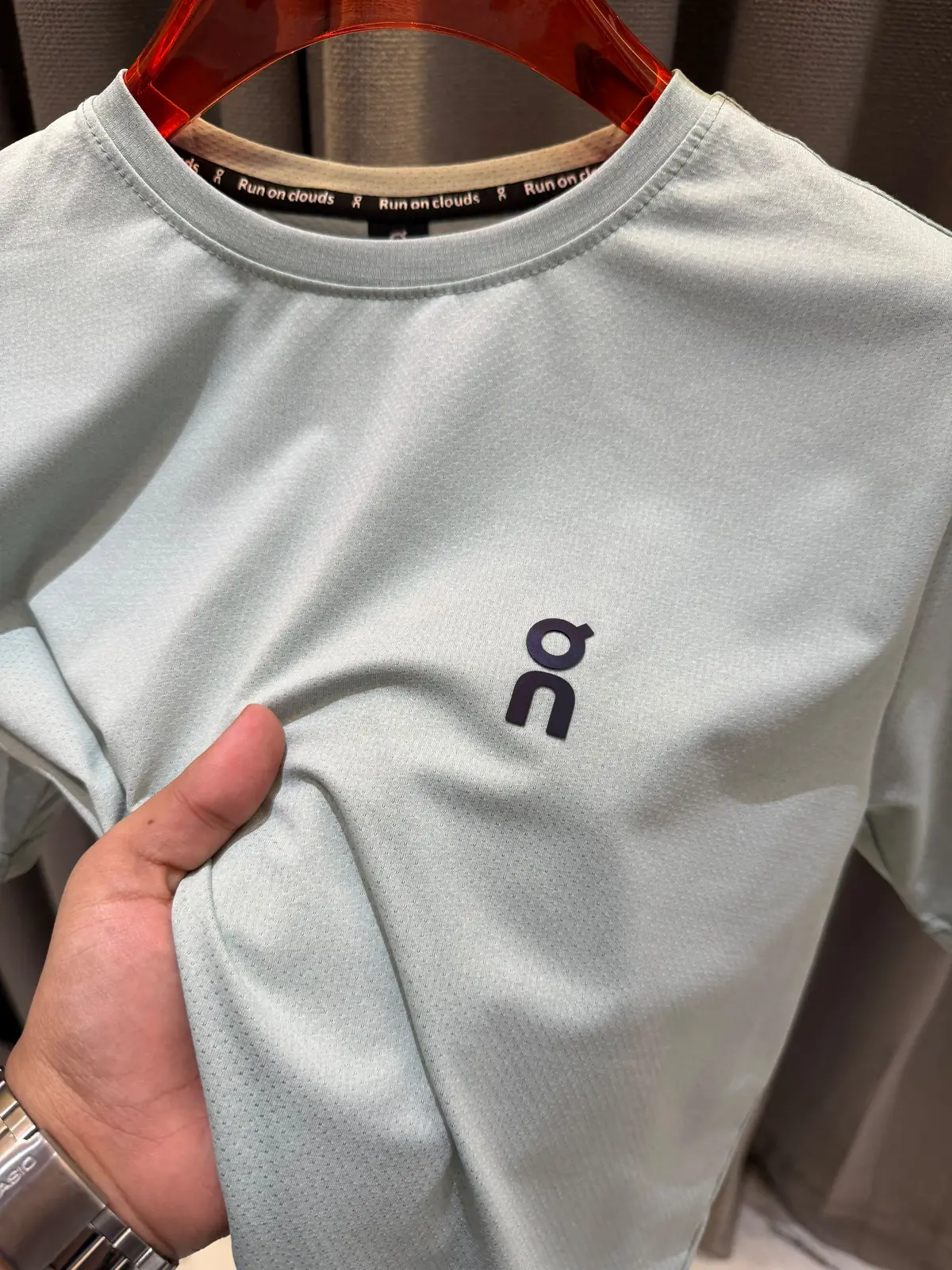 On Cloud Round Neck T-shirt Sky Green - Image 3