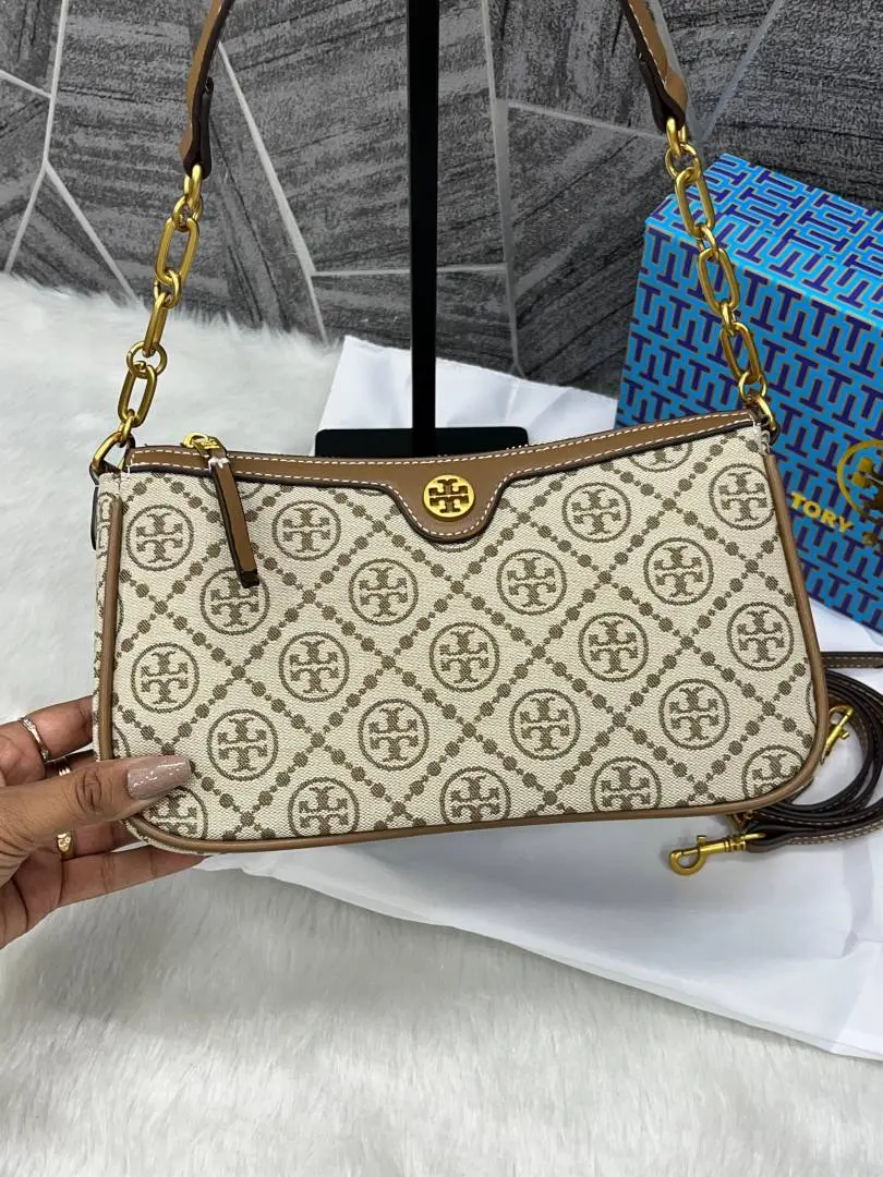 Toryy Burch Brown Studio Shoulder Crossbody Bag With OriginalBox & DustCover - Image 2