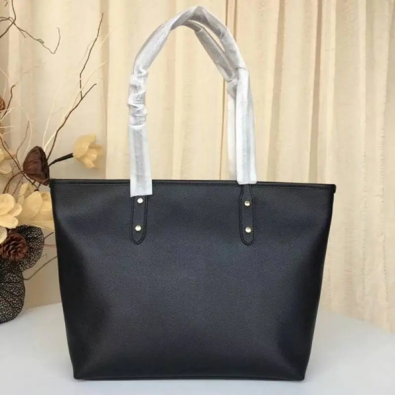 Coach Signature City Tote Bag With OG Box & Dust Bag (Black-919) - Image 4
