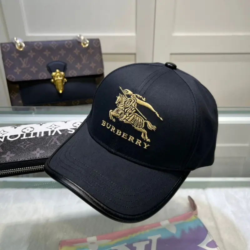 Burberry BB black gold plain premium unisex cap(with Safety Box)
