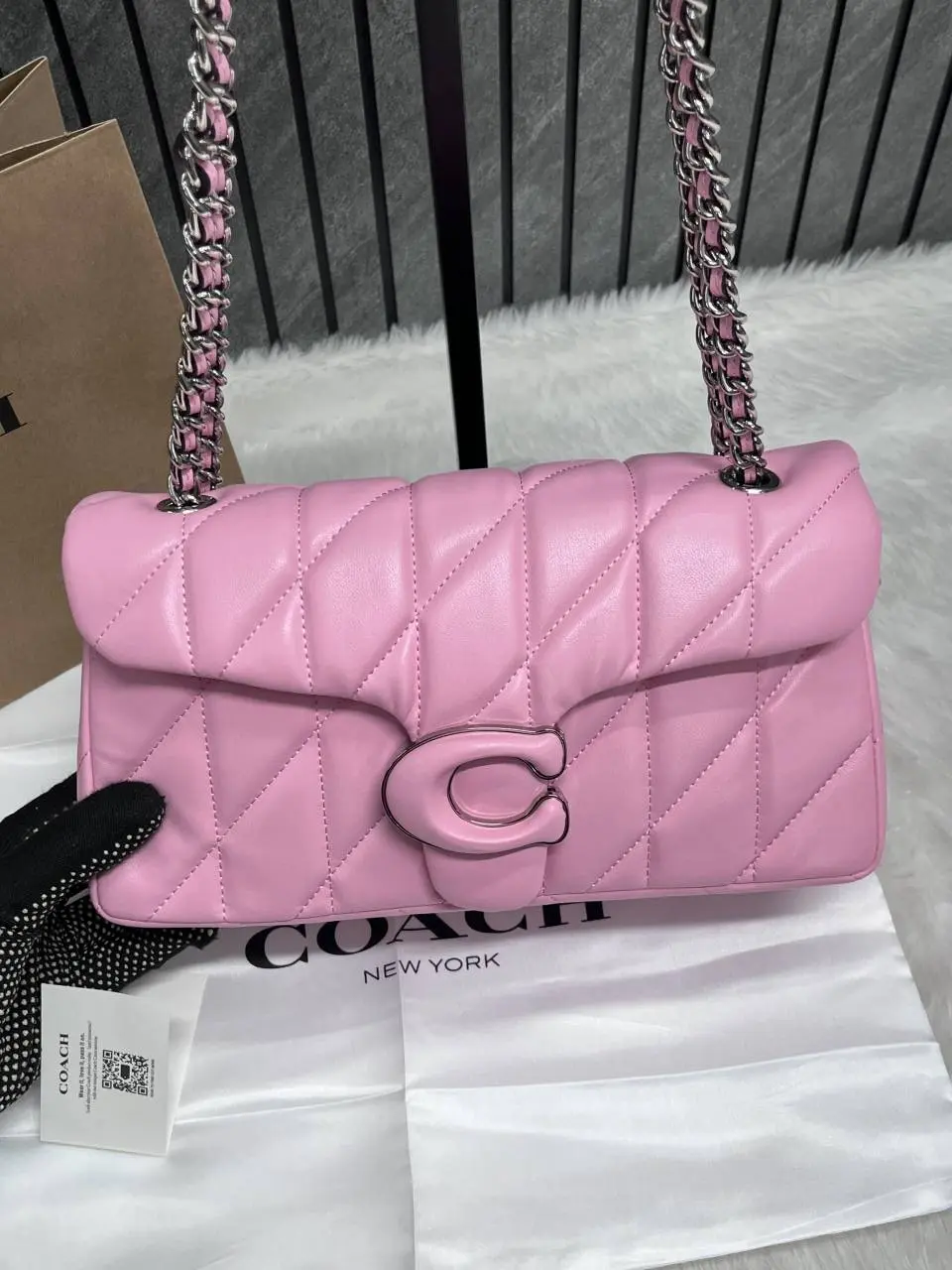 Coach Tabby 26 Quilted Pink Highend Quality With CarryBag DustCover - Image 5