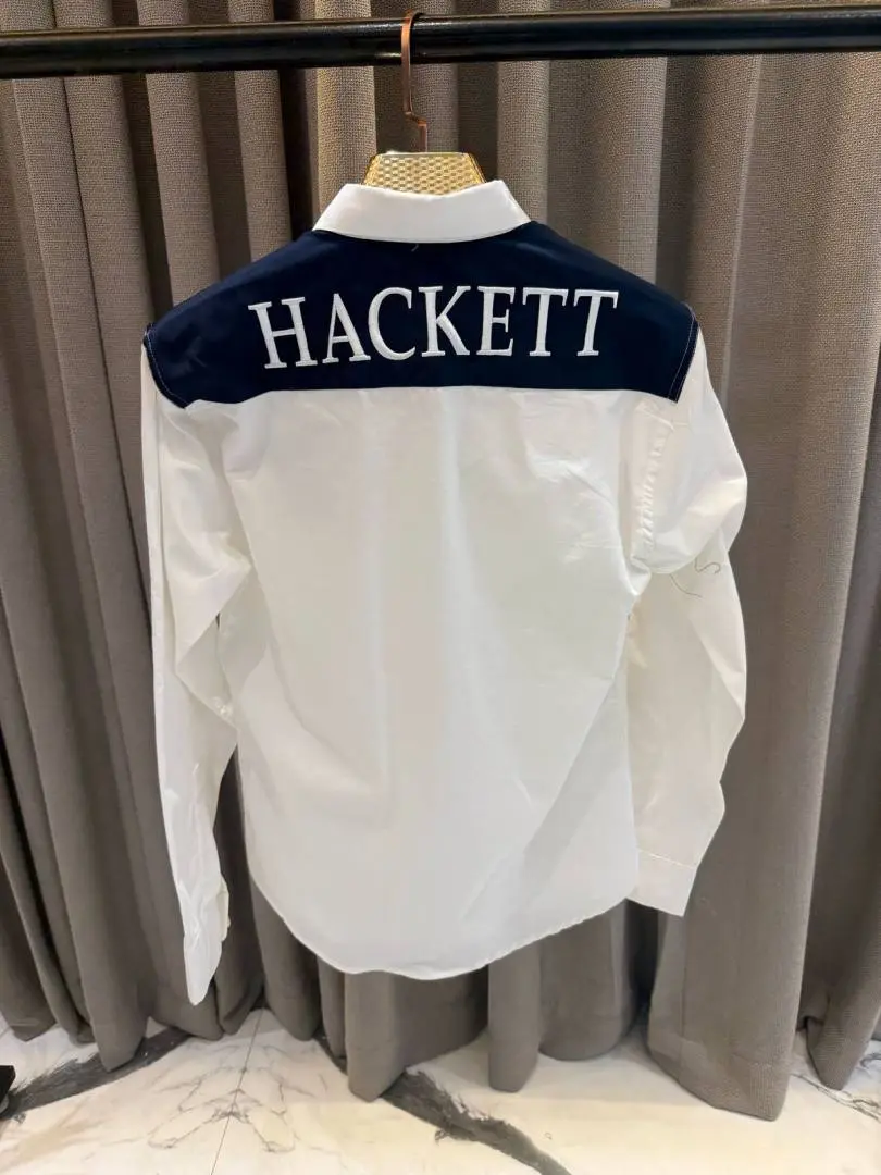 Hackett Chest Logo Full Sleeves Shirt White - Image 2