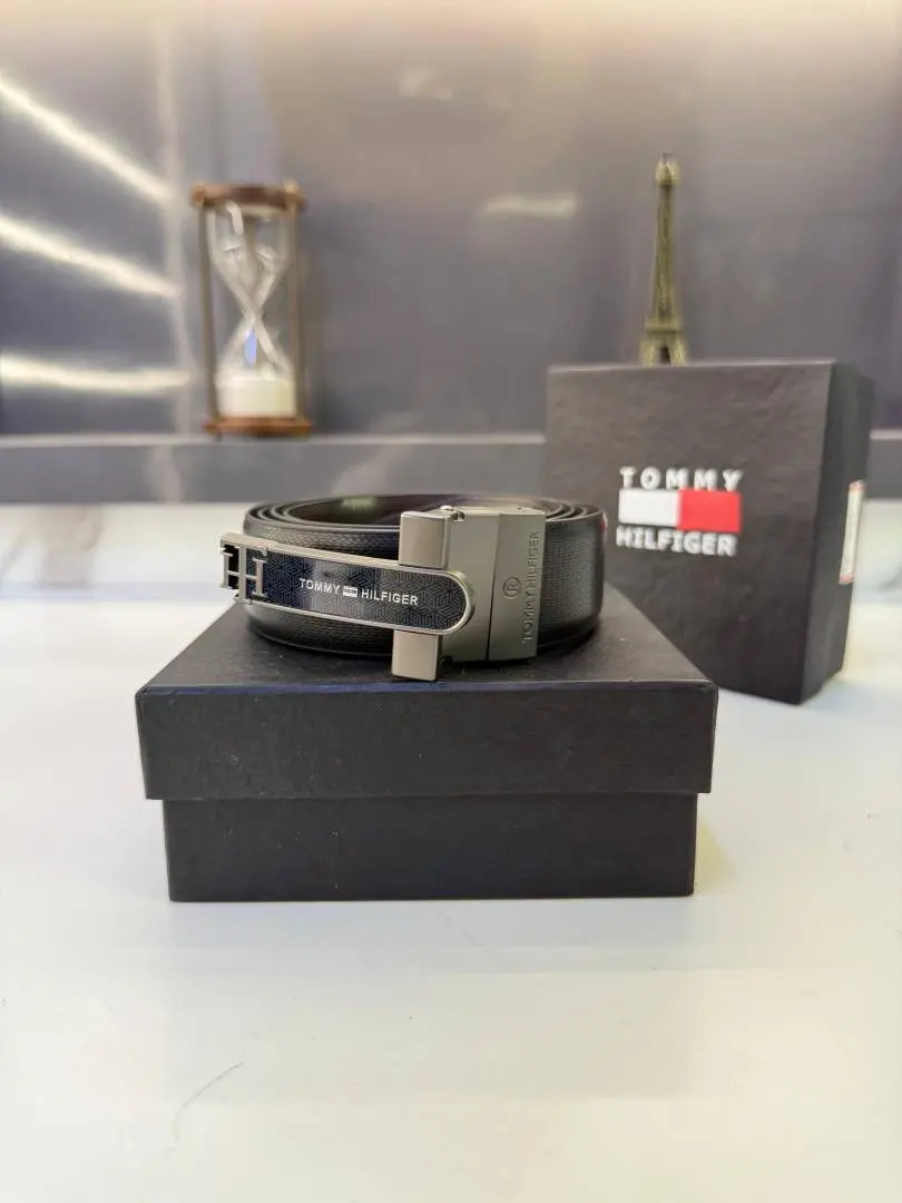 Tommy Hilfiger Grey Premium Quality Belt Fa 1386 - Image 2