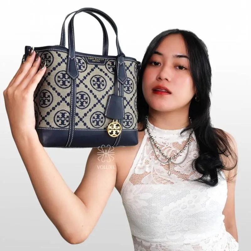 Tori Burch Mini Jacquard Tote With OriginalDustCover - Image 5