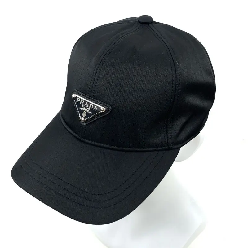 Prada Re Edition Nylon Black Front Logo Premium Unisex Cap (With Safety Box) - Image 9