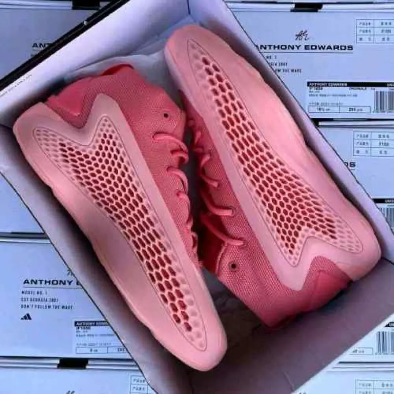 Adidas Anthony Edwards 1 Coral Georgia Red Clay 1085 - Image 4