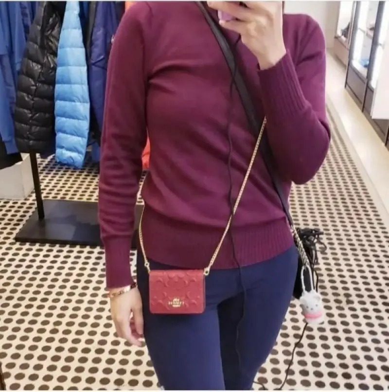 Coach Mini Sling Bag With OG Box & Dust Bag (Red-831) - Image 8