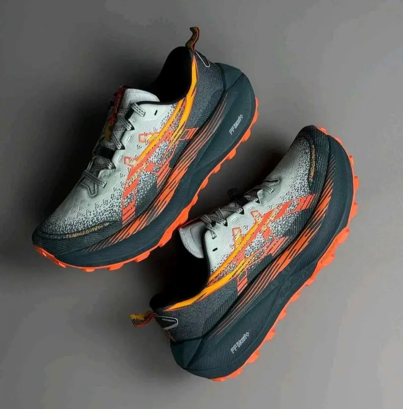Asics Trabuco Max 4 Trail Cold Moss Nova Orange 6122 - Image 5
