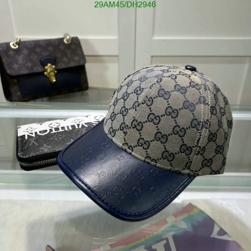Gucci GG Small Monogram Leather Blue Premium Unisex Cap With Safety Box - Image 2