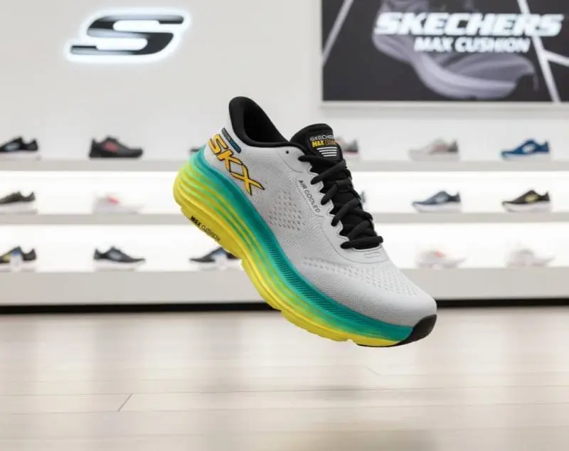 Sketcher.s Slip in Max Cushioning Endeavor Grey Multi - Image 4