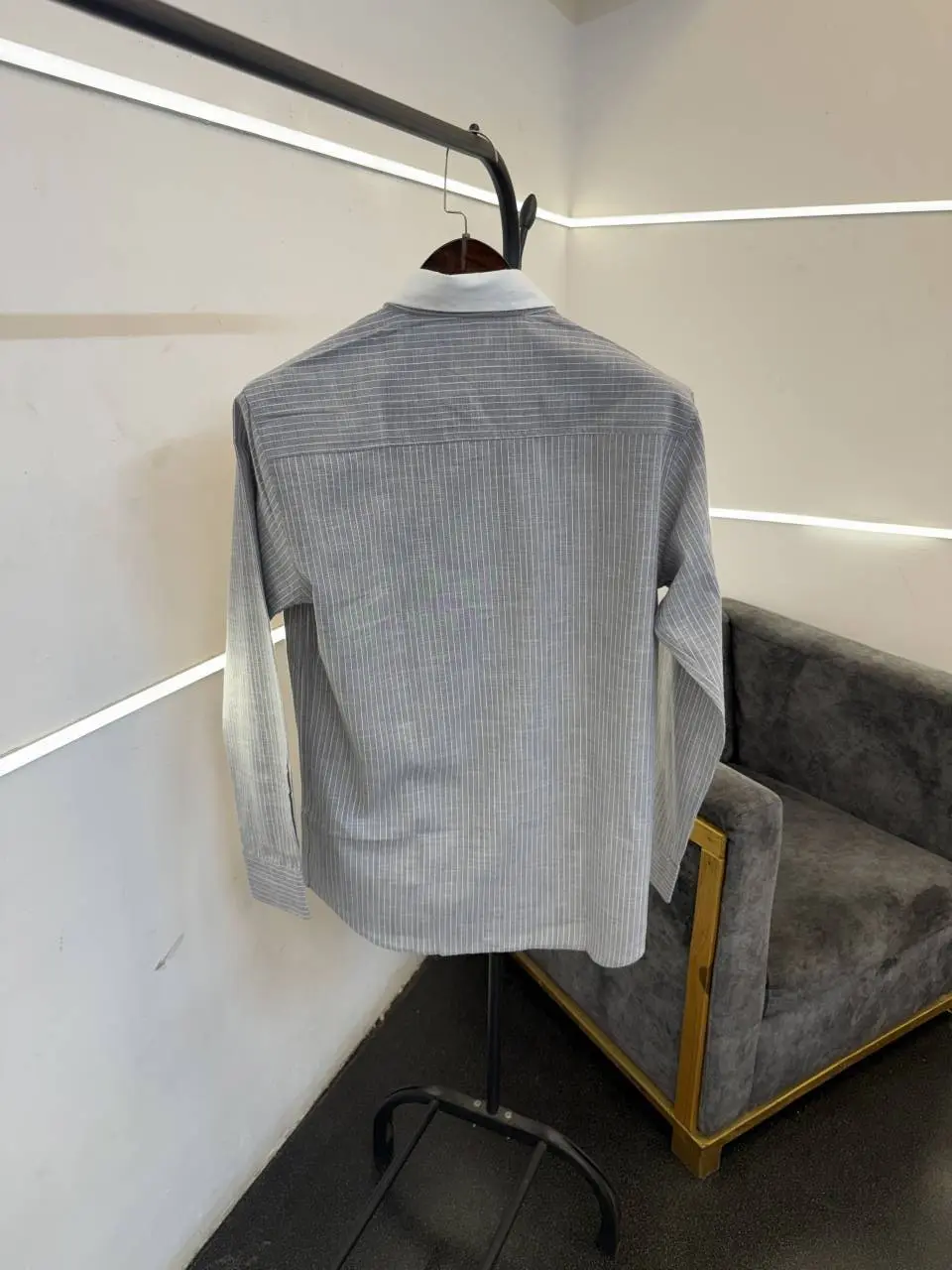 Lacoste imported oxford linen shirt grey - Image 3