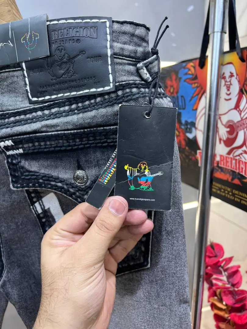True Religio n Premium Imported Stretchable Lycra Fabric Boot Cut Back Flap pocket Design Denim with Brand Box and Carry Bag 3551 - Image 4