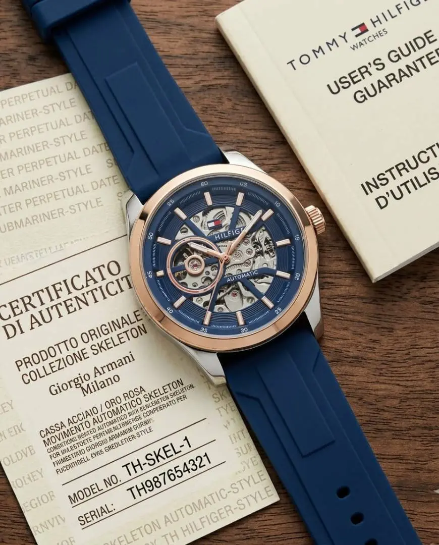 Tommy Hilfige r Automatic Silicon Blue-Copper-Blue