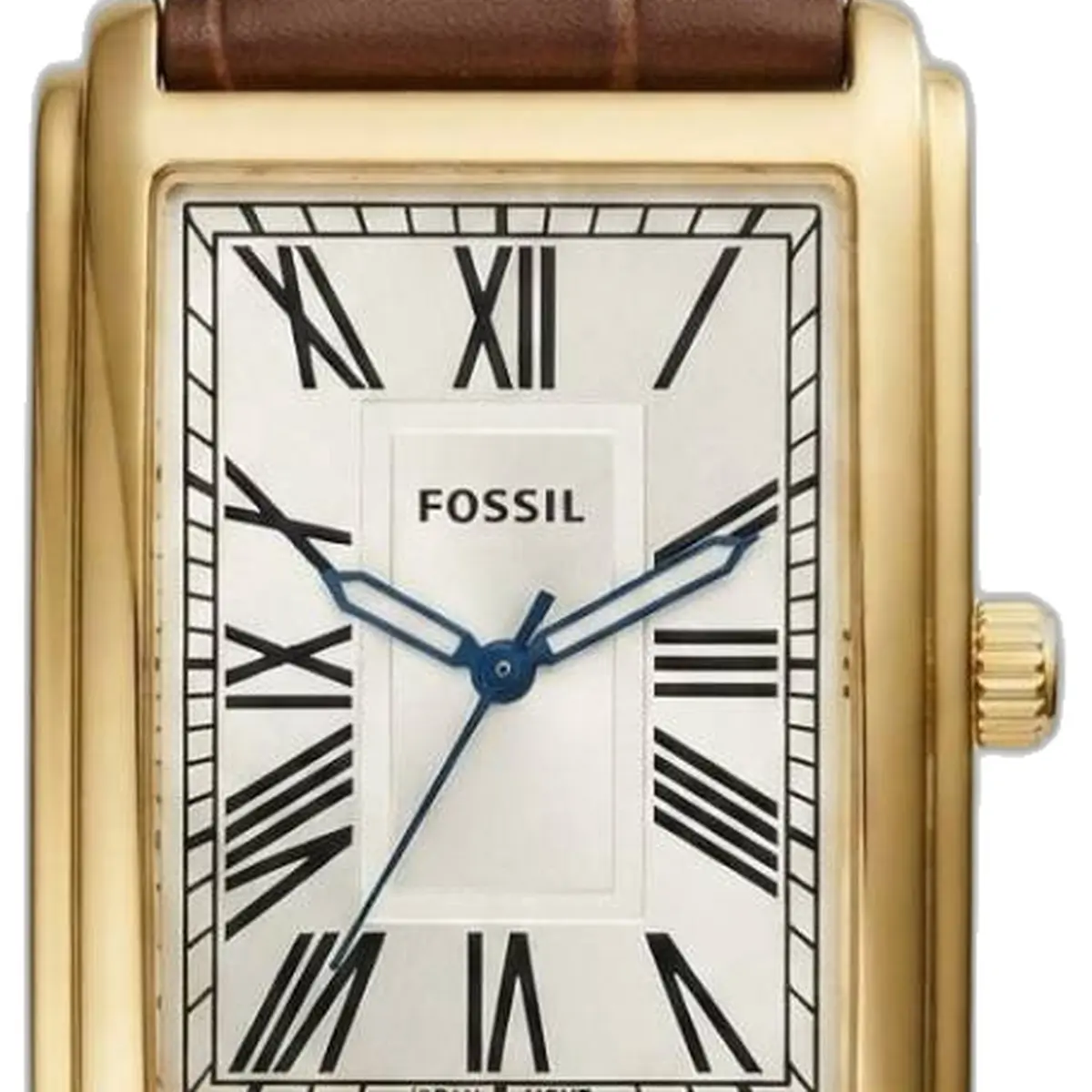 Fossil il Carraway FS6078 Brown Gold white Dial - dial close-up