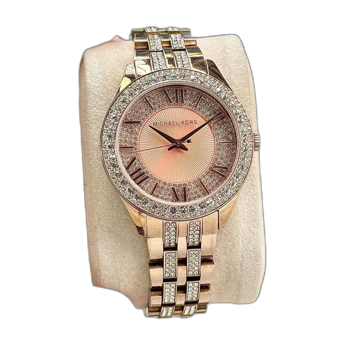 Michael kors Harlowe Quartz Crystal Rose-Gold - front view