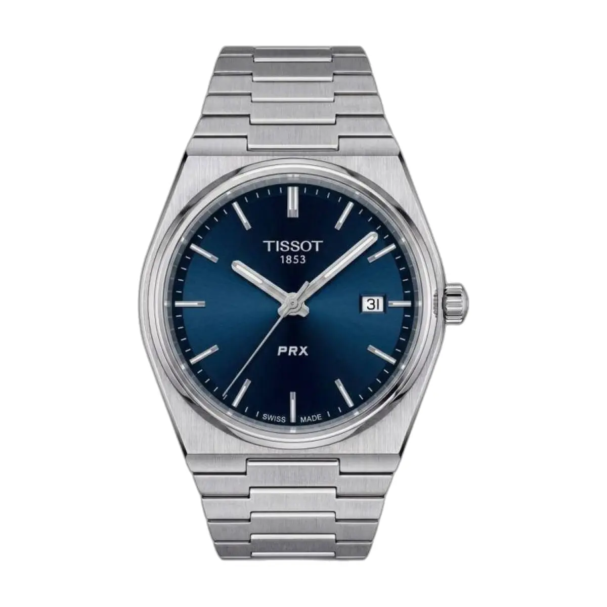 Tissot 1853 PRX Silver Blue Dial - front view