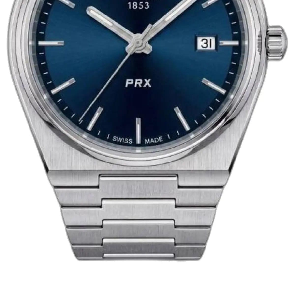 Tissot 1853 PRX Silver Blue Dial - strap