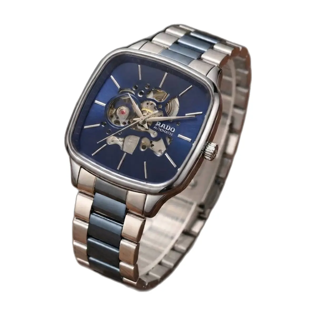 Rado Skeleton Luxury Edition Automatic 2 ton silver blue - front view