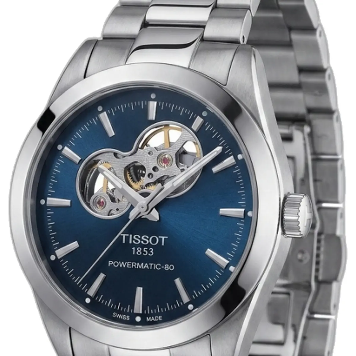Tissot Gentleman Open Heart - dial close-up