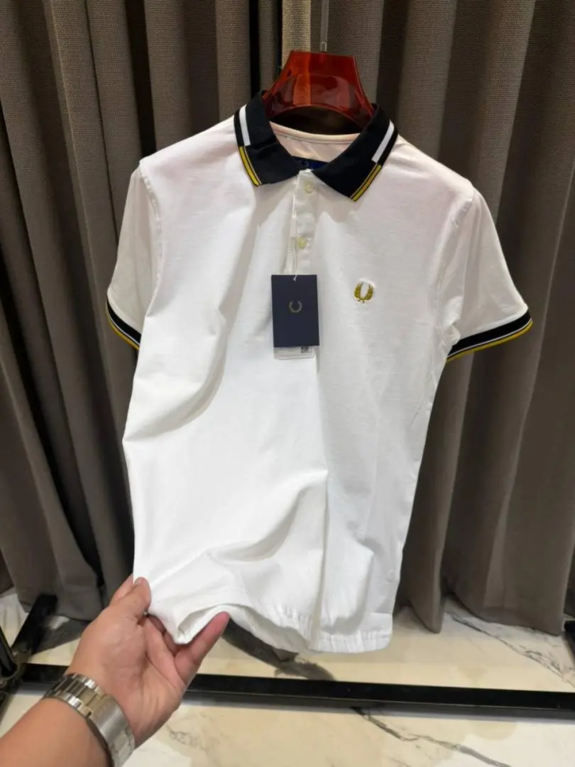 Fred Perry Chest Logo Polo T-shirt White - Image 3