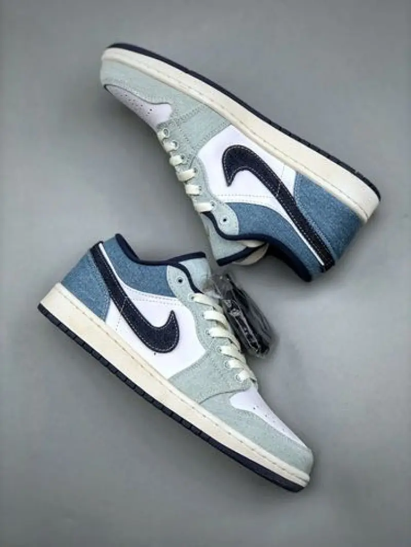 Nike Air Jordan 1 Low Se Denim Star Blue - Image 4