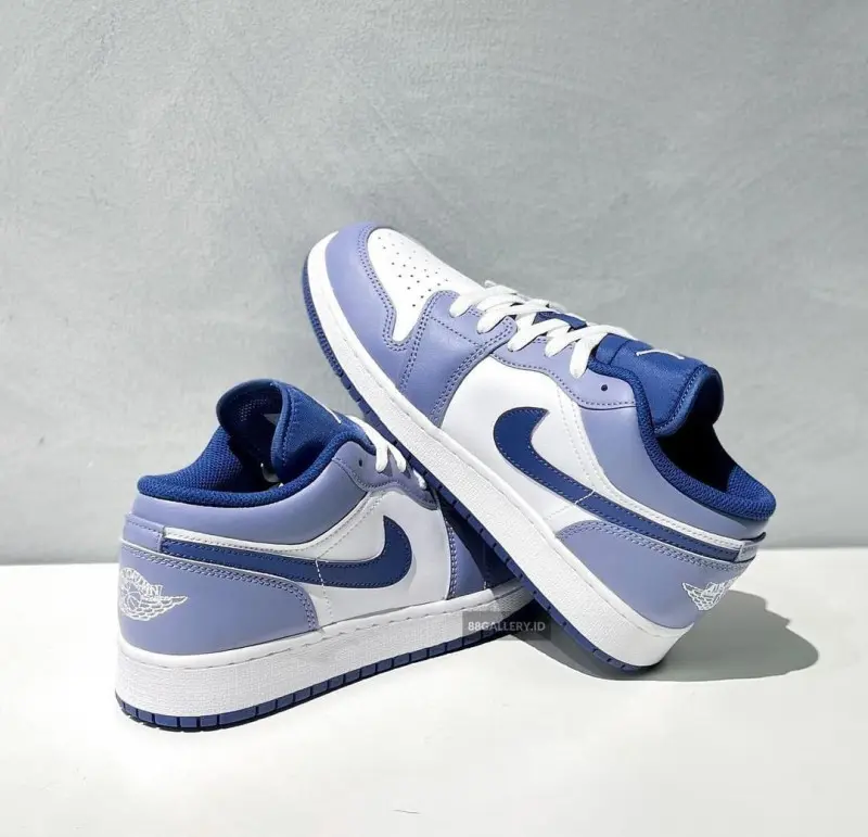 Nike Air Jordan Retro 1 Low Steel Blue - Image 3