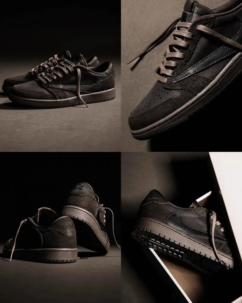 Travis Scott x Air Jordan 1 Retro Low OG SP Velvet Brown 243 - Image 4