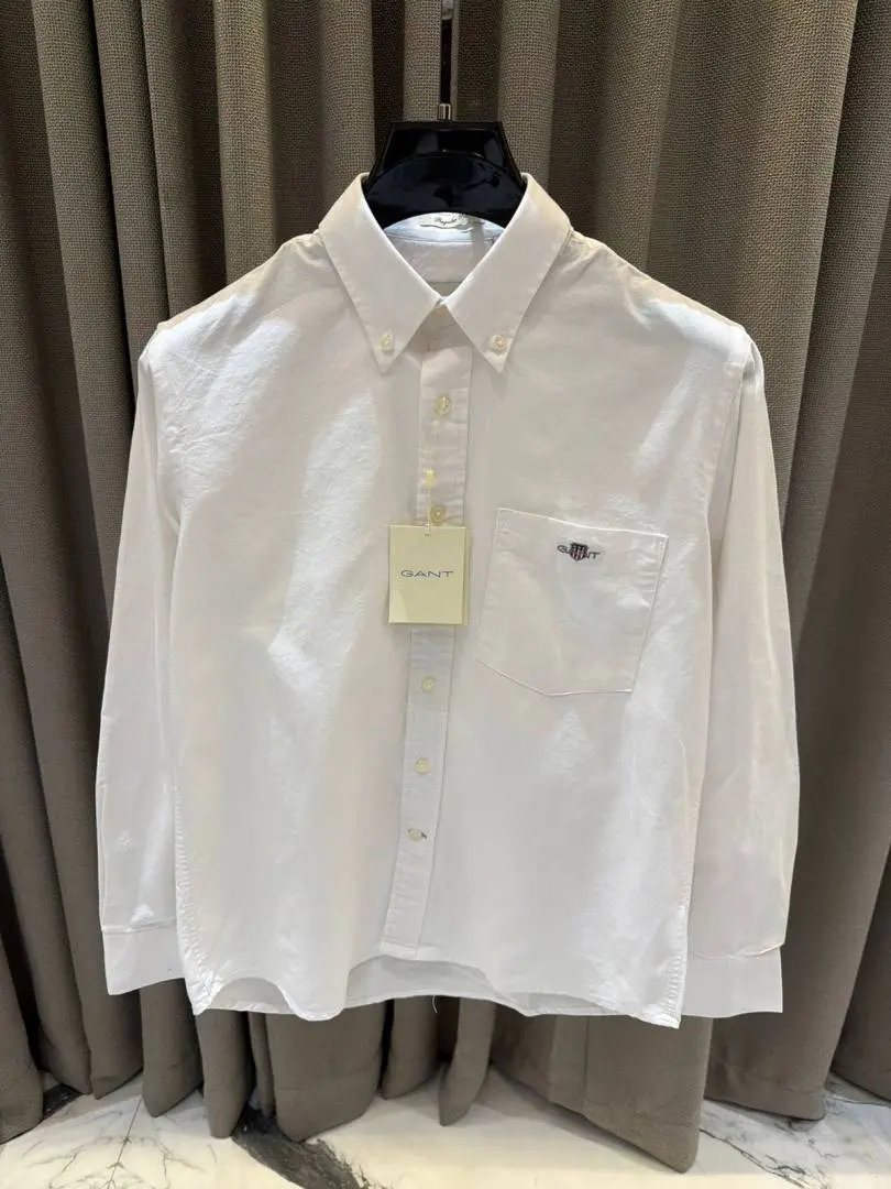 Gant Pocket Logo Full Sleeves Shirt White