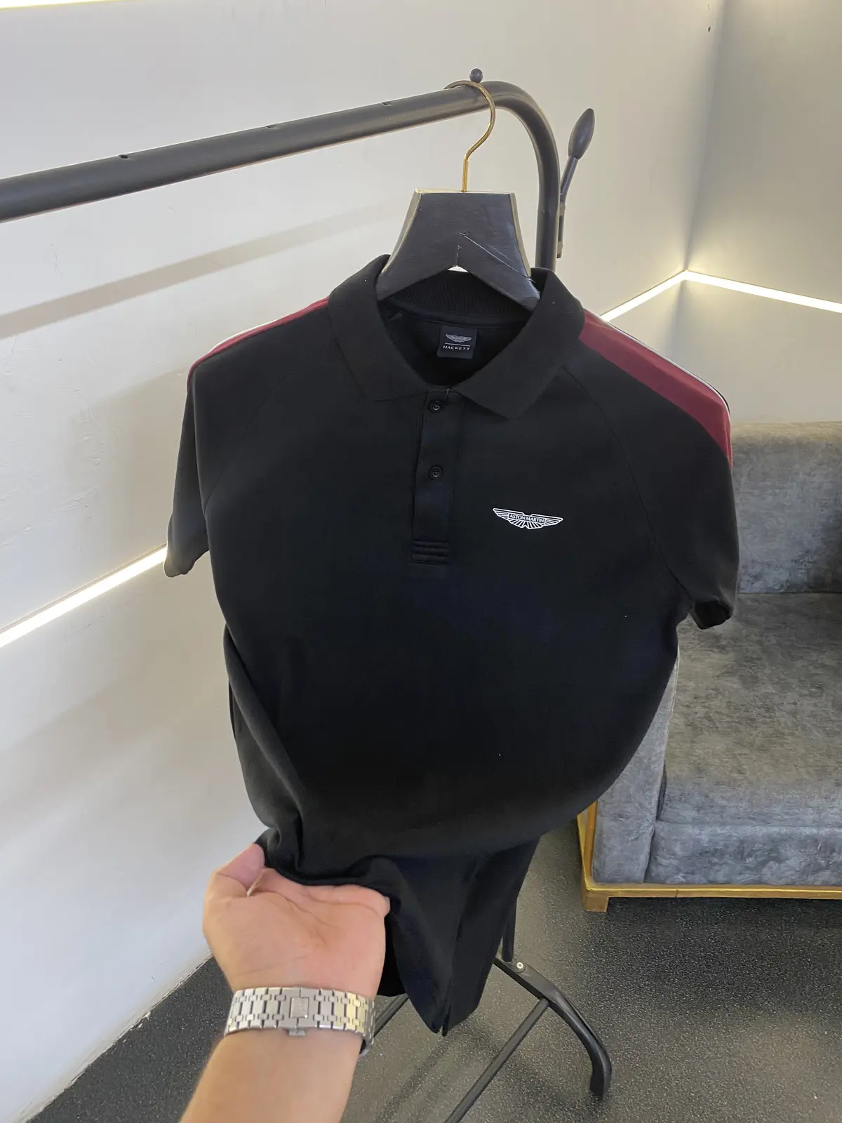 Hackett aston martin imported polo tshirt black - Image 2