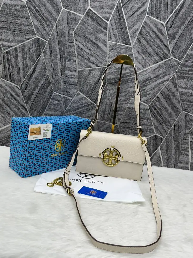 Tori Burch Miller White ShoulderBag With OriginalBox