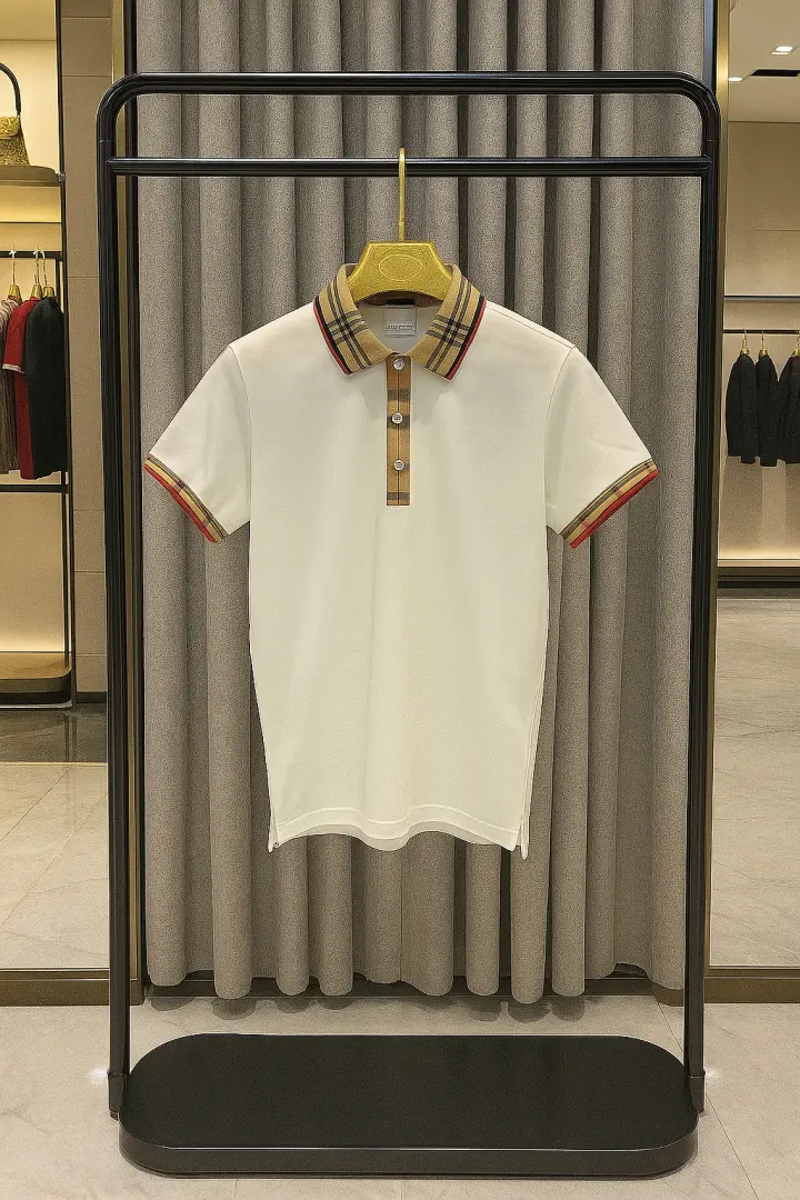 NO RETURN RAMZAN SPECIAL SALEBurrrbery IMPORTED POLO T SHIRT - Image 2