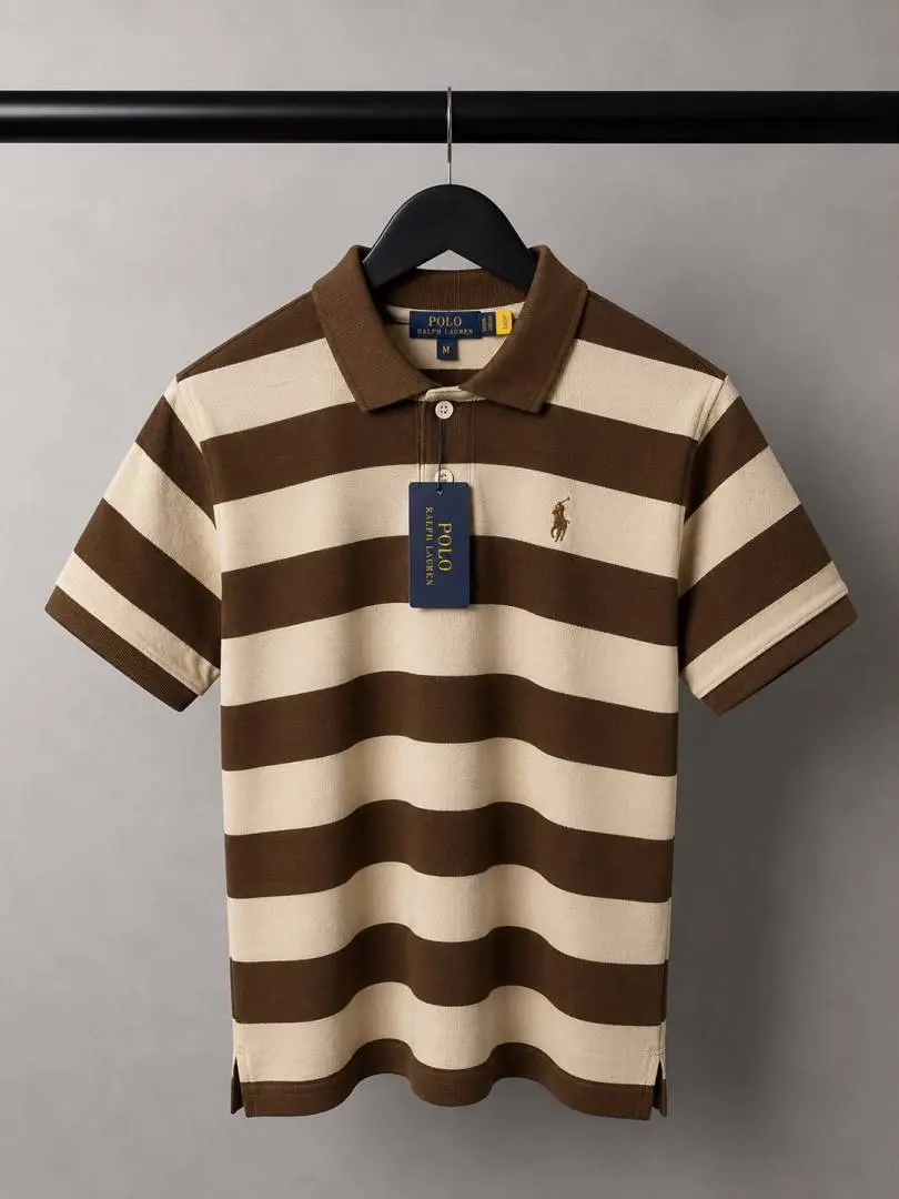 Ralph Laure n Premium Knit Striped Polo T-Shirt With OG Box Packaging 1469. Sale offer VS1000
