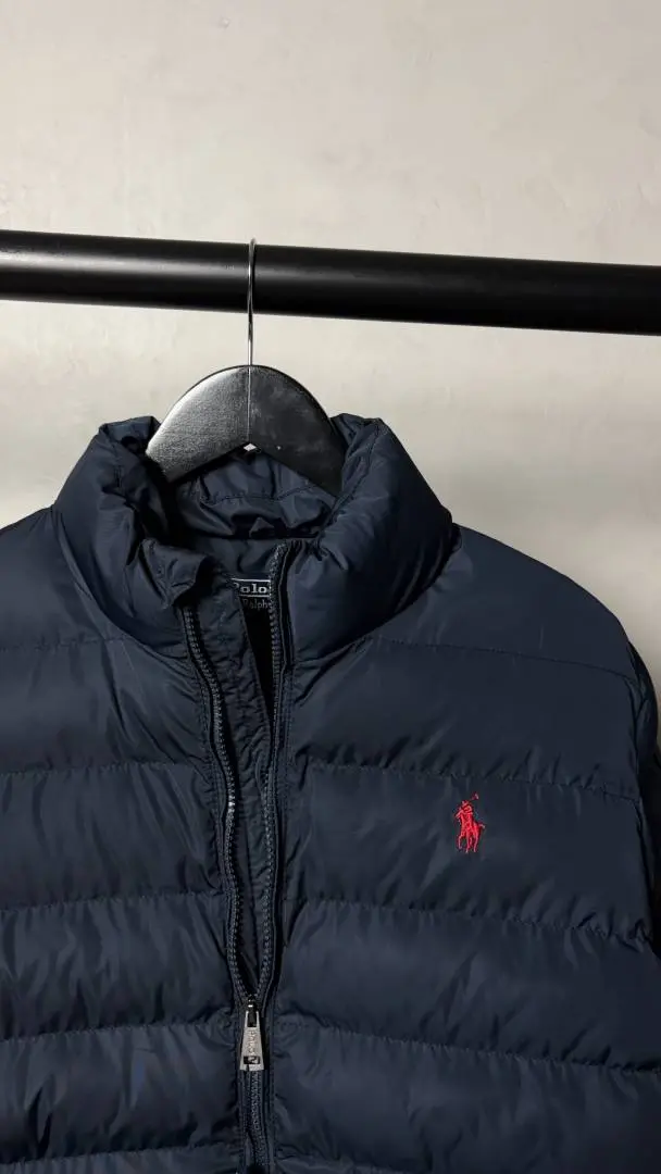 Polo Ralf Lauren Quilted Puffer Jacket Navy Blue 1013 - Image 3