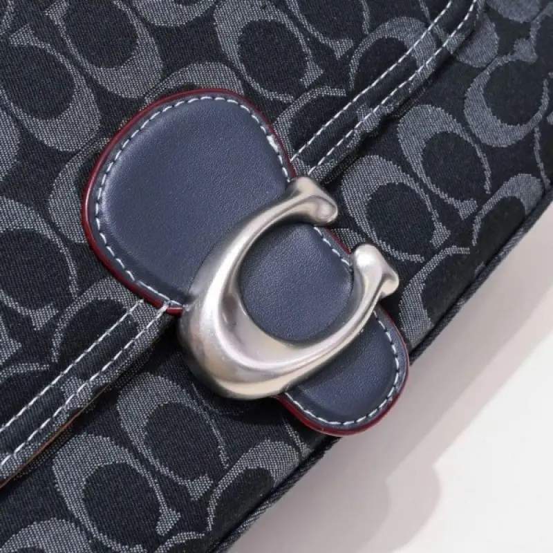 Coach Soft Tabby Premium Quality Shoulder Bag With OG Magnetic Box & Dust Bag & 2 Belts (Black-643) - Image 7