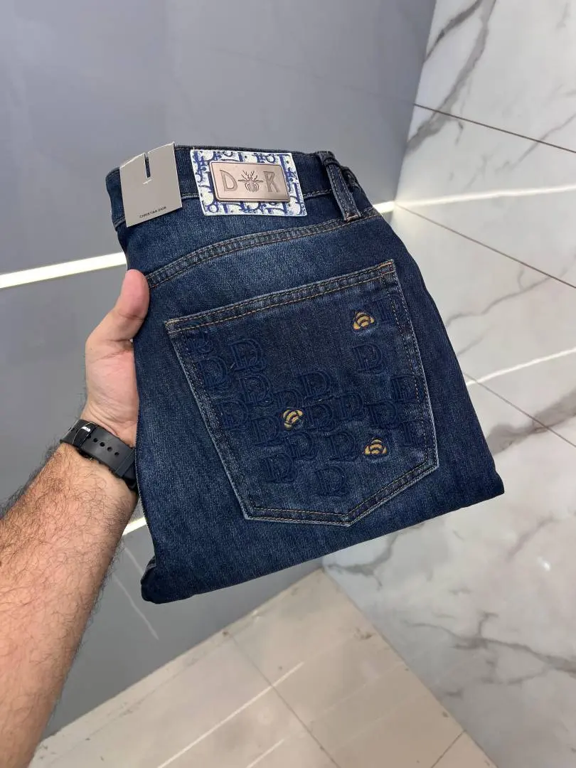 Christia dio Blue Shade Premium Imported Boot Cut Denim with Embroidered pocket 2375 - Image 2