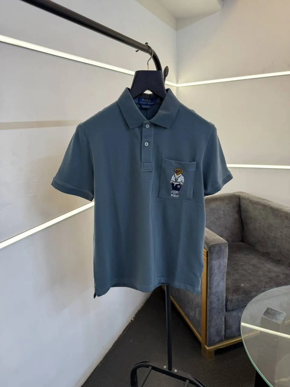 Ralph lauren imported embroidery logo polo tshirt c green sale