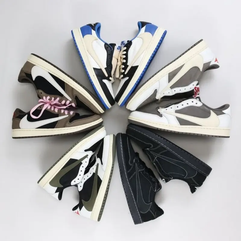 Travis Scott x Air Jordan 1 Low Olive semi UA Quality - Image 2