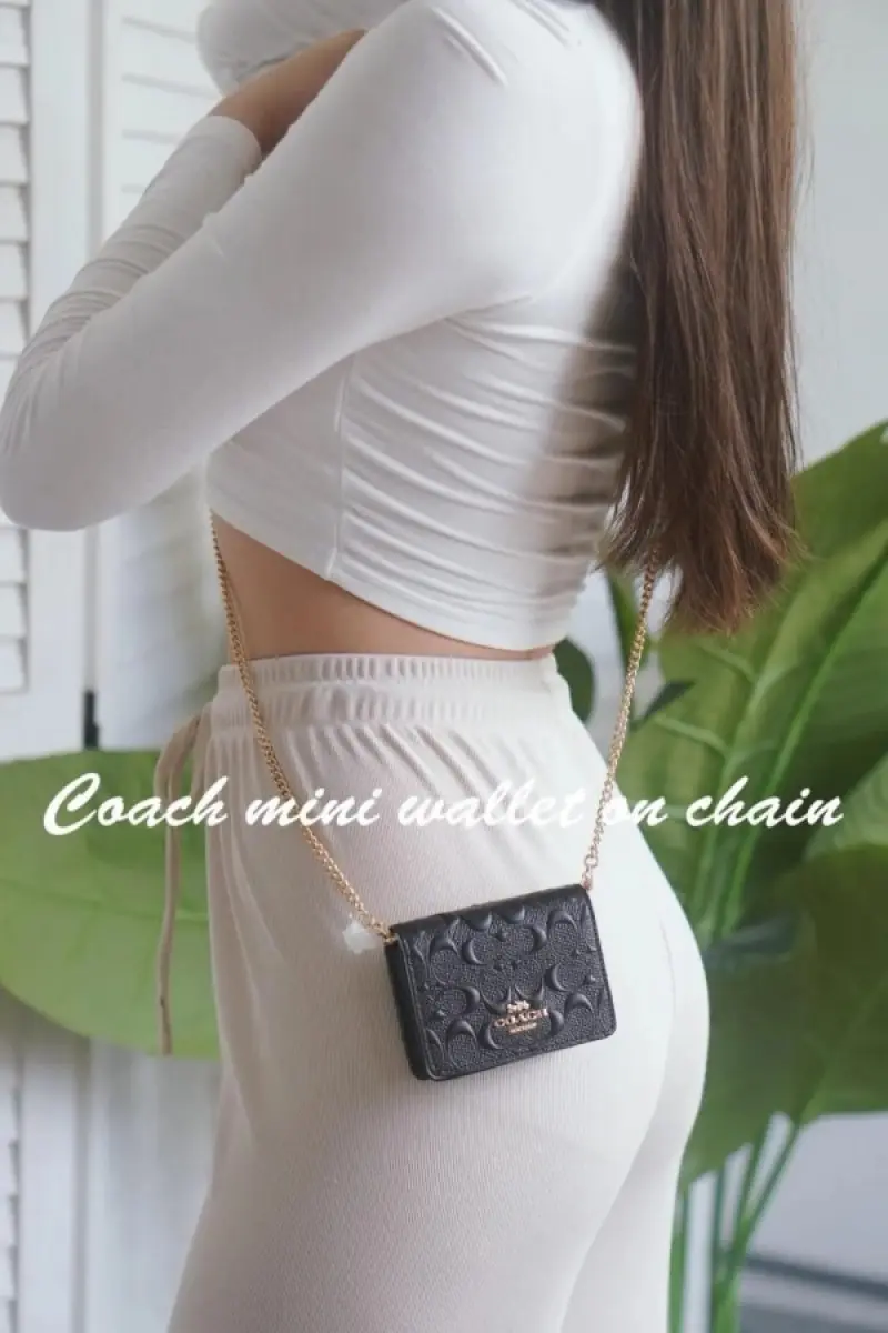 Coach Mini Sling Bag With OG Box & Dust Bag (Black-830) - Image 3