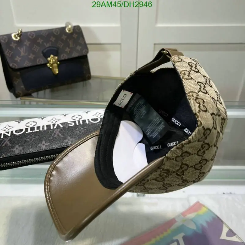 Gucci GG Small Monogram Leather Brown Premium Unisex Cap With Safety Box - Image 4