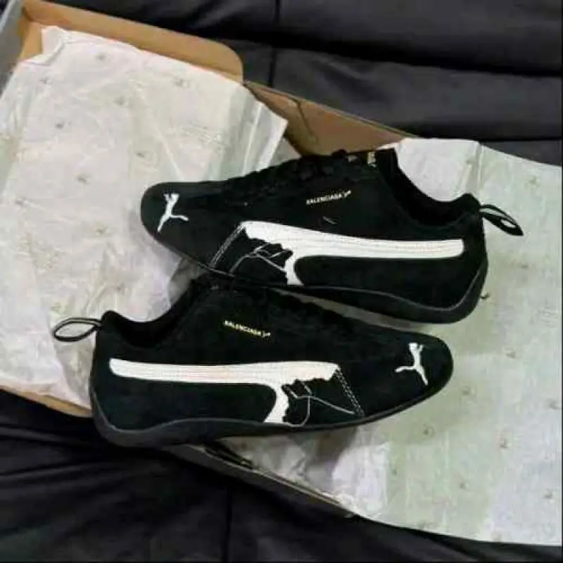 Puma x Balenciagaa Speedcat Suede Distressed BLACK - Image 4