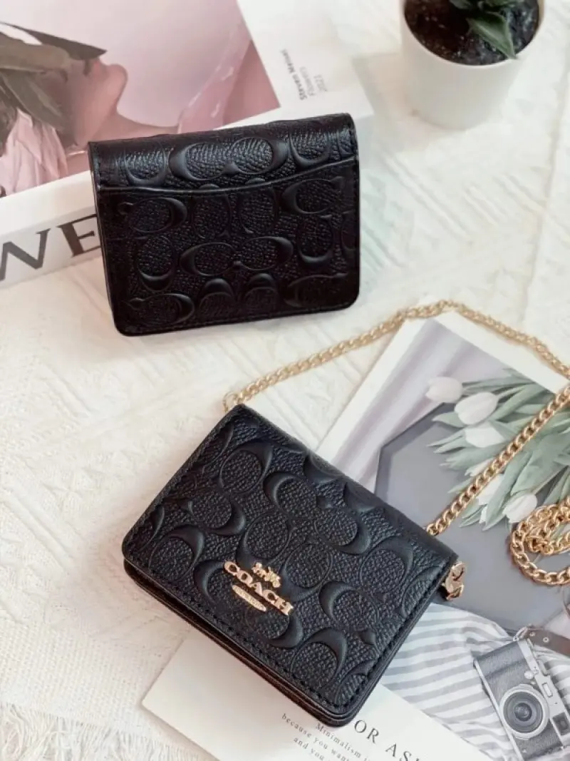 Coach Mini Sling Bag With OG Box & Dust Bag (Black-830) - Image 5