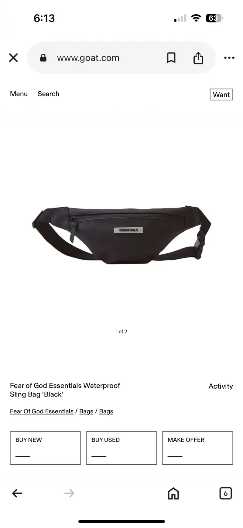 Essential Fear Of God Waist Bag With DustCover - Image 6