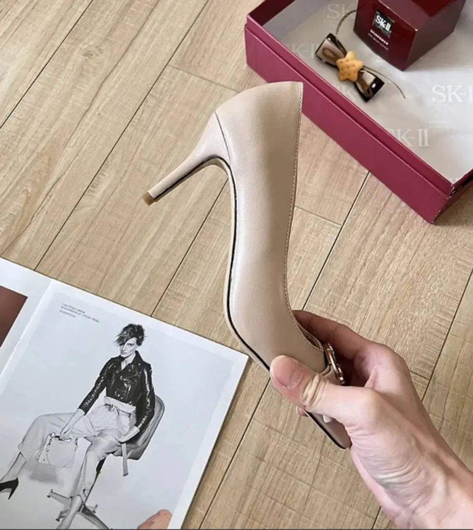 Balenciaga BB Paris Pump Heels Apricot For Her With Original Box And Carry Bag - Image 3