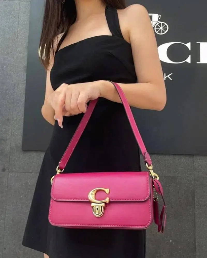 Coach Studio Baguette Hot-Pink Leather With OriginalBox DustCover Tags - Image 4
