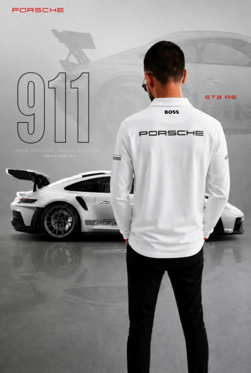 PORSCHE xBOSXS IMPORTED STORE ARTICLE POLO T-SHIRTxx - Image 2