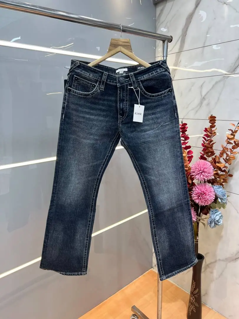 True Religion Dark Blue Bootcut Premium Imported Stretchable Lycra Fabric Denim with Back Pocket Embroidered Design 4226 - Image 2