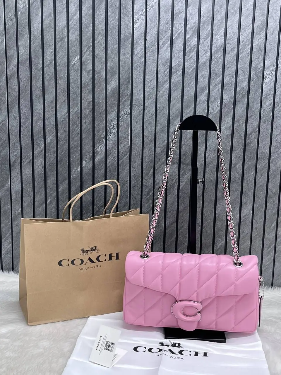 Coach Tabby 26 Quilted Pink Highend Quality With CarryBag DustCover - Image 3